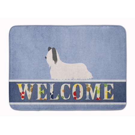 Carolines Treasures Skye Terrier Welcome Machine Washable Memory Foam Mat BB8278RUG